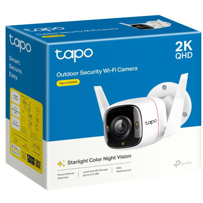 TP-Link Tapo C320WS Cámara de Seguridad 2K QHD Blanco